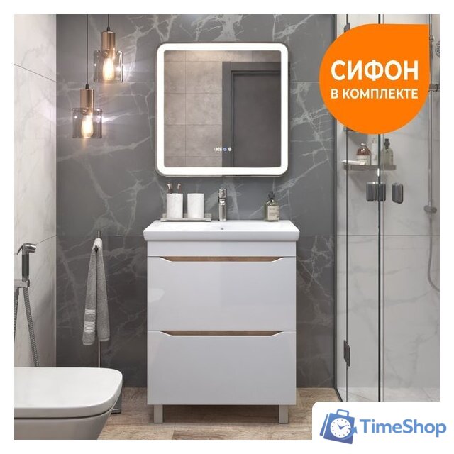  Vigo Тумба под умывальник Grani 700-0-2 Como (дуб золотой) - Изображение №9 — Интернет-магазин Time-Shop