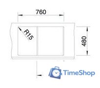 Кухонная мойка Blanco Metra 45 S 517346 (трюфель) - Изображение №4 — Интернет-магазин Time-Shop