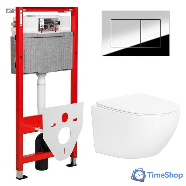 Унитаз подвесной Lauter Sulzdorf + TECE Kit 9400412 (белый с микролифтом) - Изображение №1 — Интернет-магазин Time-Shop