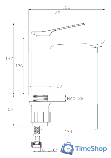 Смеситель Invena Paros BU-09-004 - Изображение №2 — Интернет-магазин Time-Shop