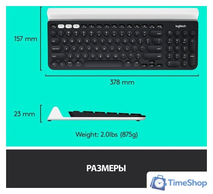 Клавиатура Logitech K780 Multi-Device Wireless Keyboard 920-008032 - Изображение №8 — Интернет-магазин Time-Shop