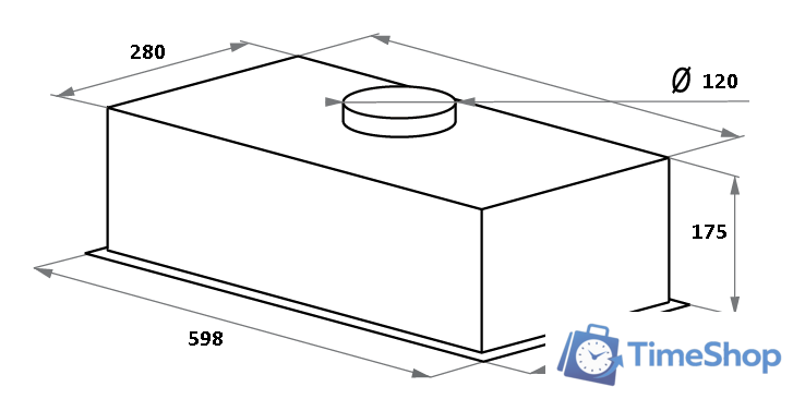 Кухонная вытяжка Germes Bravo Push 60 (белый) - Изображение №2 — Интернет-магазин Time-Shop