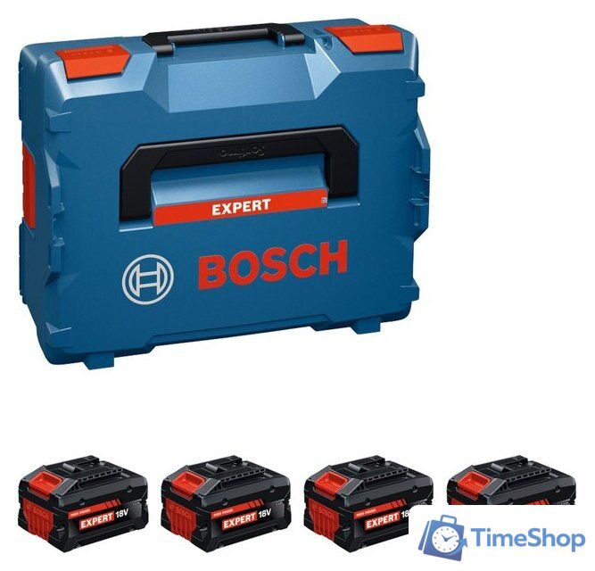 Набор аккумуляторов Bosch EXBA18V-55 1600A0373H (18В/4x5.5 Ah + кейс) - Изображение №1 — Интернет-магазин Time-Shop