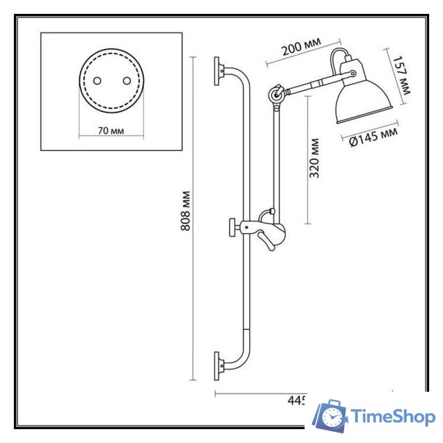 Бра Odeon Light Arta 4125/1WA - Изображение №2 — Интернет-магазин Time-Shop