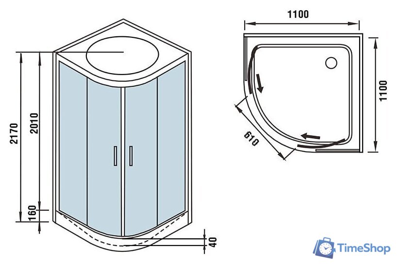 Душевая кабина WeltWasser WW500 Emmer 11015 - Изображение №17 — Интернет-магазин Time-Shop