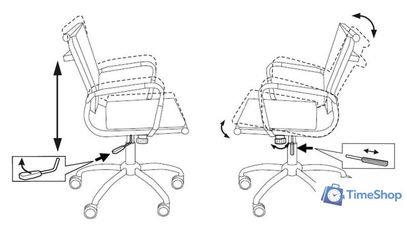 Офисное кресло Бюрократ CH-993-Low/Brown - Изображение №4 — Интернет-магазин Time-Shop