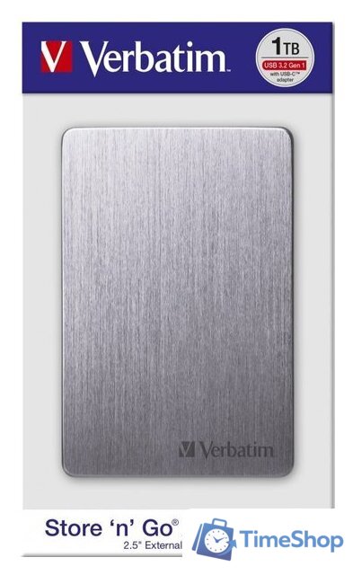 Внешний накопитель Verbatim Store 'n' Go Alu 2TB (серый) - Изображение №6 — Интернет-магазин Time-Shop