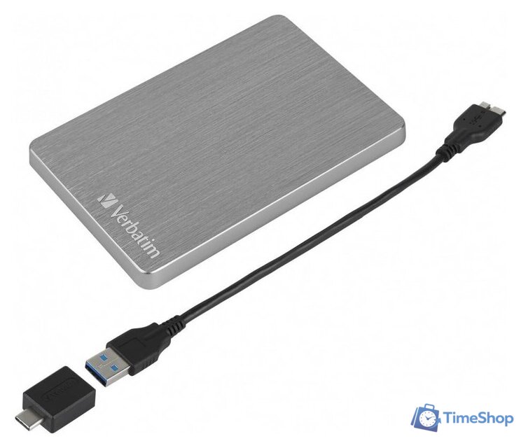 Внешний накопитель Verbatim Store 'n' Go Alu 2TB (серый) - Изображение №5 — Интернет-магазин Time-Shop