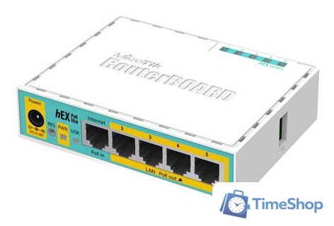 Маршрутизатор Mikrotik hEX PoE lite [RB750UPr2] - Изображение №1 — Интернет-магазин Time-Shop