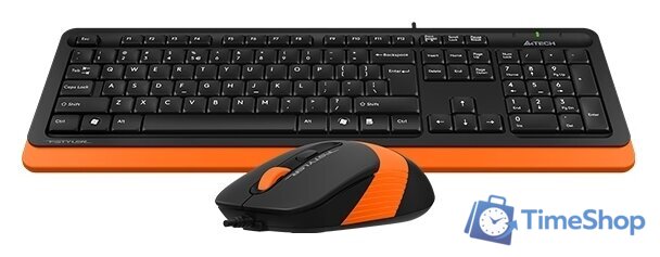 Офисный набор A4Tech Fstyler F1010 (черный/оранжевый) - Изображение №2 — Интернет-магазин Time-Shop