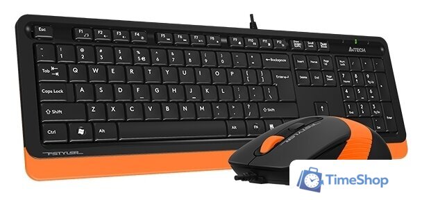 Офисный набор A4Tech Fstyler F1010 (черный/оранжевый) - Изображение №3 — Интернет-магазин Time-Shop