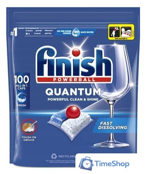 Капсулы для посудомоечной машины Finish Powerball Quantum 5999109581501 (100 шт) - Изображение №1 — Интернет-магазин Time-Shop