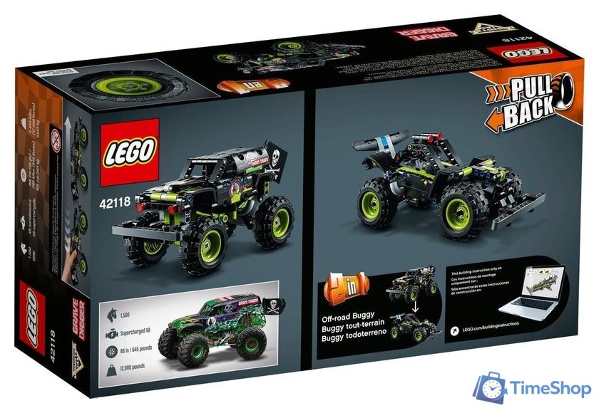 Конструктор LEGO Technic 42118 Monster Jam Grave Digger - Изображение №2 — Интернет-магазин Time-Shop