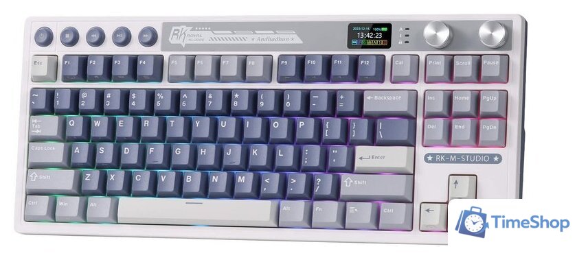 Клавиатура Royal Kludge M87 RGB Ocean Blue (RK Cream) - Изображение №2 — Интернет-магазин Time-Shop