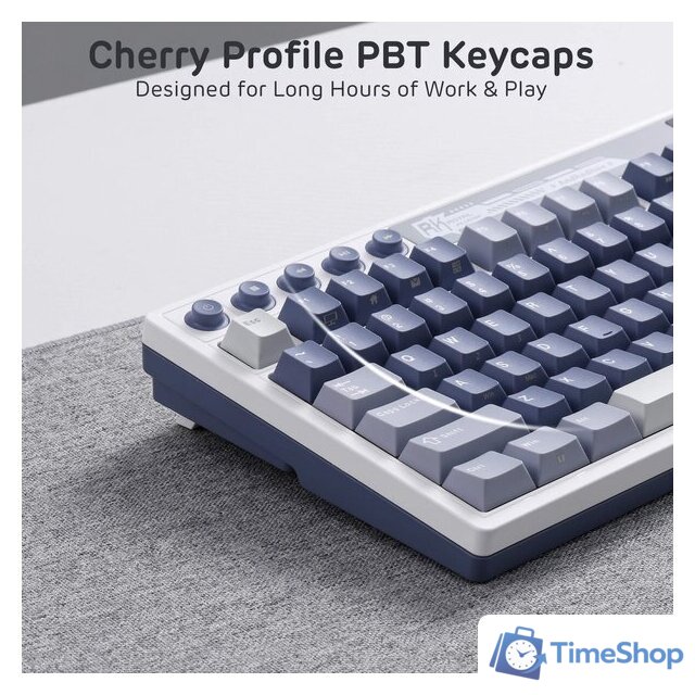 Клавиатура Royal Kludge M87 RGB Ocean Blue (RK Cream) - Изображение №5 — Интернет-магазин Time-Shop