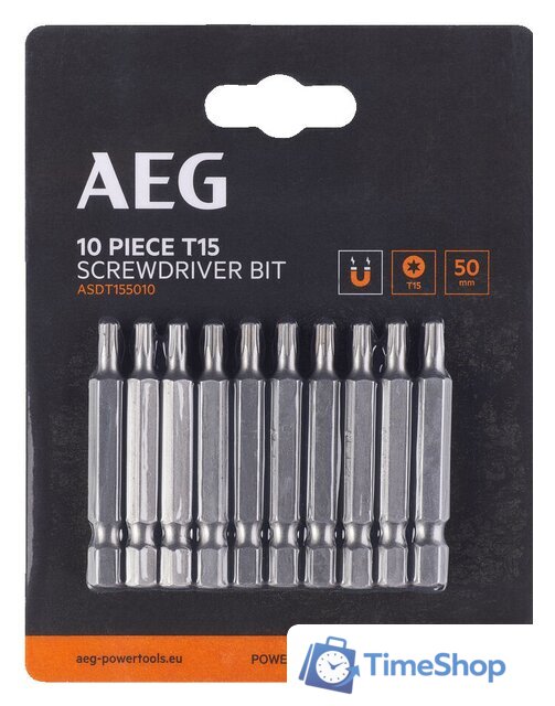 Набор бит AEG Powertools 4932479527 (10 шт) - Изображение №1 — Интернет-магазин Time-Shop