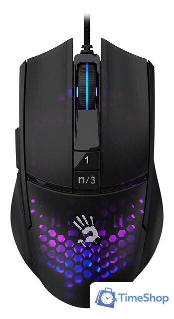 Игровая мышь A4Tech Bloody L65 Max (черный/фиолетовый) - Изображение №1 — Интернет-магазин Time-Shop