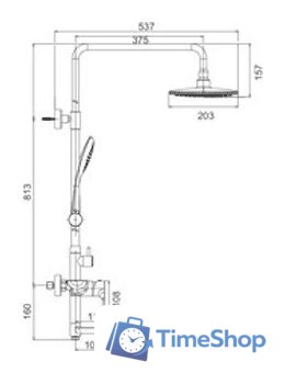 Душевая система  Gerhans K19015W - Изображение №2 — Интернет-магазин Time-Shop