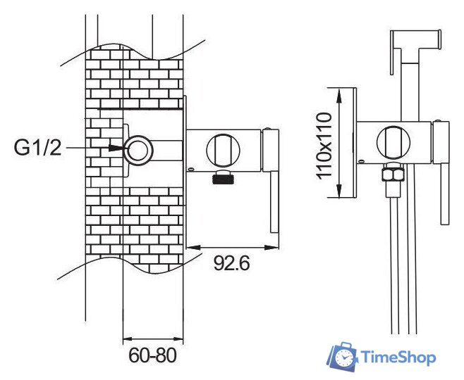 Гигиенический душ Rose R235G - Изображение №20 — Интернет-магазин Time-Shop