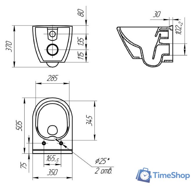 Унитаз подвесной Cersanit City Smart 64822 - Изображение №14 — Интернет-магазин Time-Shop