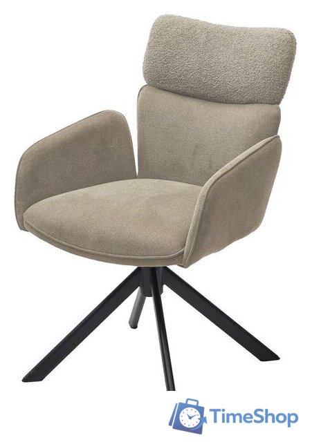 Стул M-City Леонардо 455M05728 (H-09 светло-серый велюр/черный) - Изображение №1 — Интернет-магазин Time-Shop