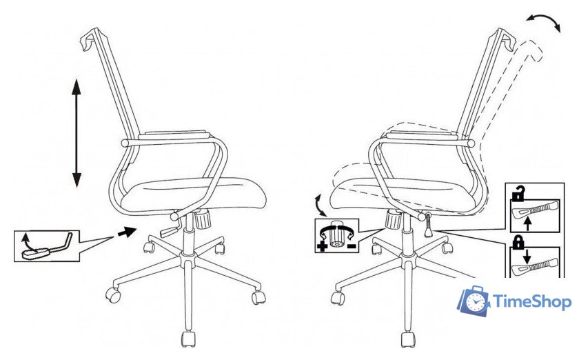 Офисное кресло Бюрократ CH Balance-LUX (черный) - Изображение №10 — Интернет-магазин Time-Shop