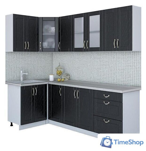 Готовая кухня Интерлиния Мила Крафт 1.2x2.4 (дуб английский) - Изображение №1 — Интернет-магазин Time-Shop