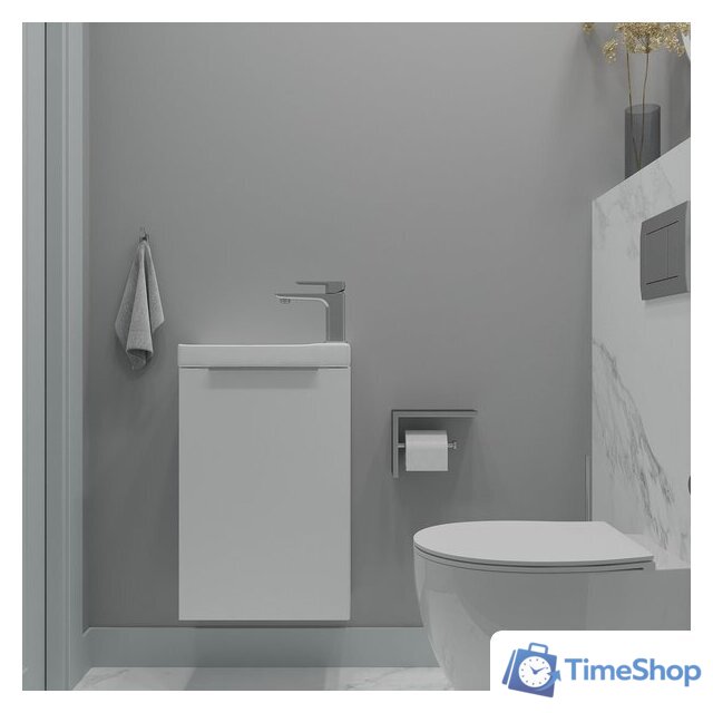  ЗОВ Тумба под умывальник Монови Слим 40 S40LW0LW9268 (белый матовый) - Изображение №2 — Интернет-магазин Time-Shop