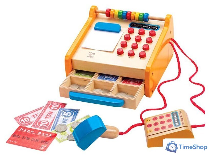 Касса игрушечная Hape Супермаркет E3121-HP - Изображение №1 — Интернет-магазин Time-Shop