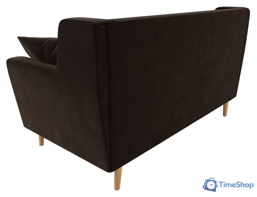 Диван Лига диванов Брайтон 281 2-х местная 108926 (микровельвет, коричневый) - Изображение №5 — Интернет-магазин Time-Shop