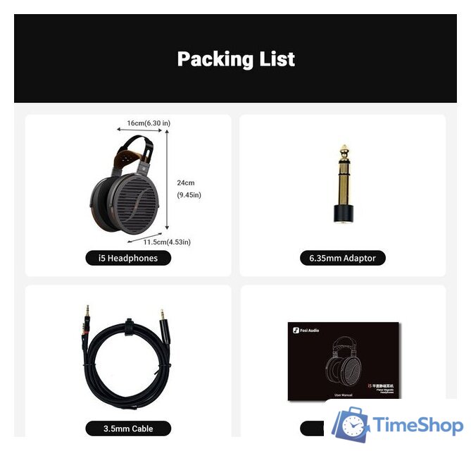 Наушники Fosi Audio i5 - Изображение №7 — Интернет-магазин Time-Shop