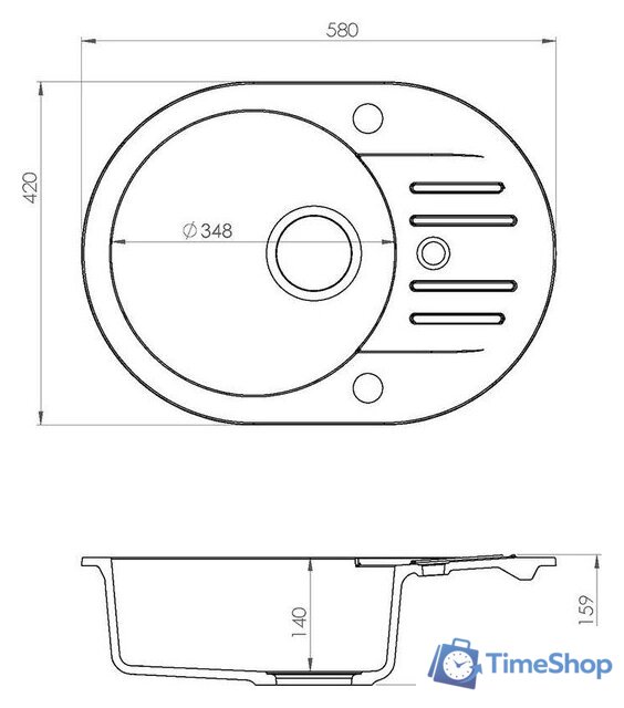Кухонная мойка Alveus Foxtrot 40 9654291P - Изображение №2 — Интернет-магазин Time-Shop
