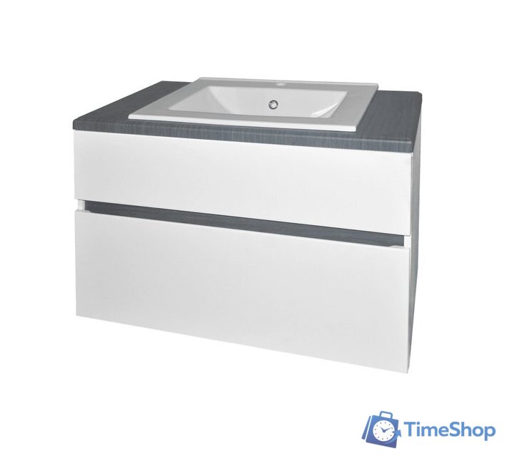  Гамма Тумба под умывальник Люкс 2 П-90 (дуб шато) - Изображение №2 — Интернет-магазин Time-Shop