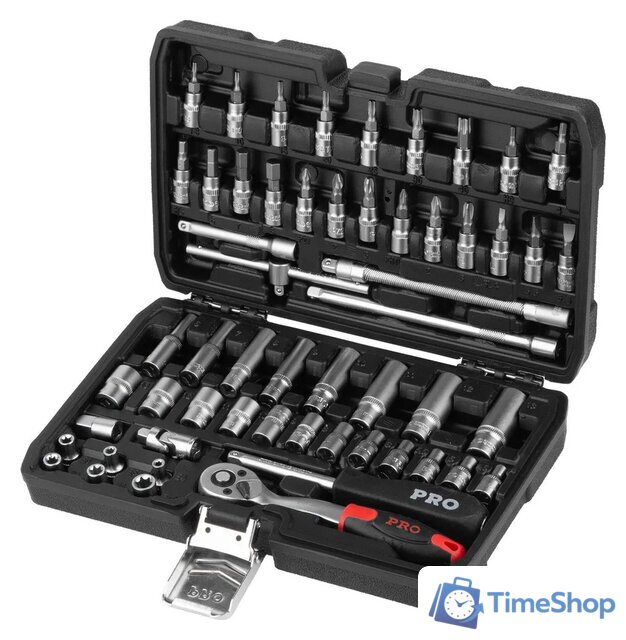 Набор трещотка с головками и битами PRO Startul Stuttgart PRO-056S (56 предметов) - Изображение №1 — Интернет-магазин Time-Shop