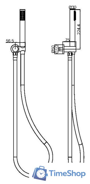 Душевой гарнитур  Maxonor Pure Life PL6101-9 - Изображение №2 — Интернет-магазин Time-Shop