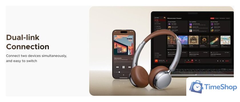 Наушники Ugreen Studio Plus HP207 (серебристый/коричневый) - Изображение №7 — Интернет-магазин Time-Shop