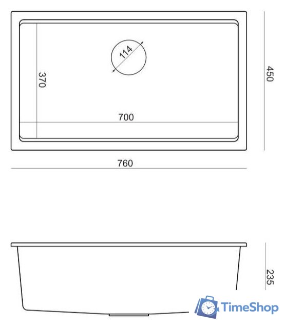 Кухонная мойка Quadron HQD7644U4_PVDG1_U - Изображение №6 — Интернет-магазин Time-Shop