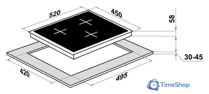 Варочная панель HOMSair HIC43SWH - Изображение №7 — Интернет-магазин Time-Shop