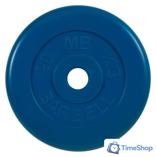 Диск MB Barbell Стандарт 51 мм (1x20 кг, синий) - Изображение №1 — Интернет-магазин Time-Shop