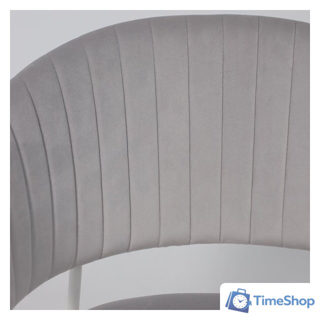 Стул с подлокотниками Алвест AV 433 (светло-серый бархат H-09/белый) - Изображение №12 — Интернет-магазин Time-Shop