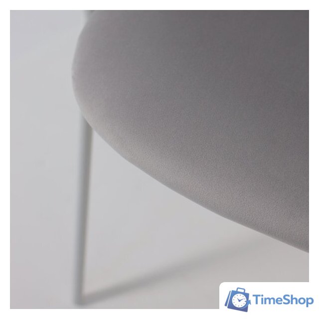 Стул с подлокотниками Алвест AV 433 (светло-серый бархат H-09/белый) - Изображение №13 — Интернет-магазин Time-Shop