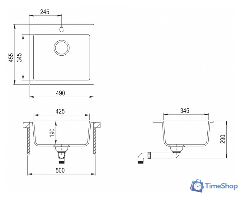 Кухонная мойка TEKA Clivo 50 S-TQ (топаз) - Изображение №2 — Интернет-магазин Time-Shop