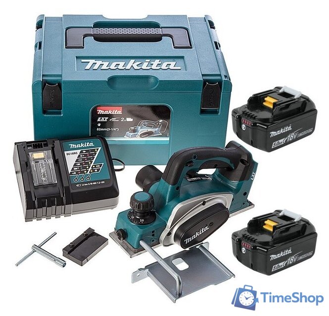 Рубанок Makita DKP180RTJ (с 2-мя АКБ, кейс) - Изображение №1 — Интернет-магазин Time-Shop