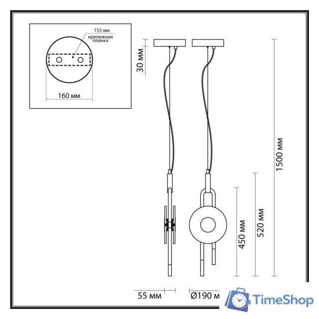 Подвесная люстра Odeon Light Magnet 5407/12L - Изображение №2 — Интернет-магазин Time-Shop