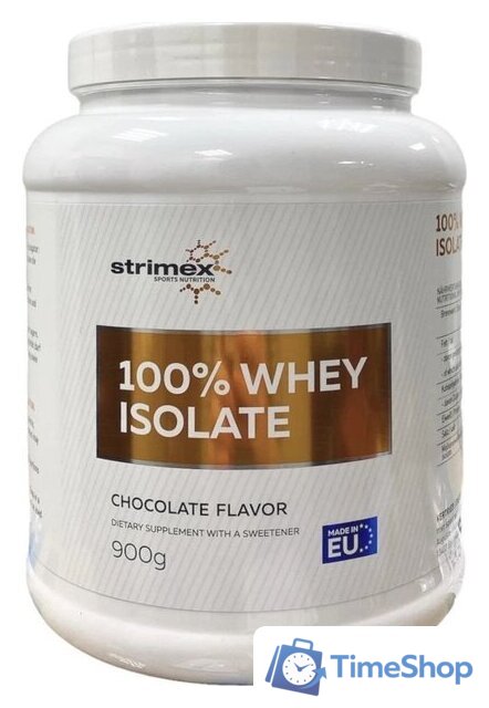 Протеин сывороточный (изолят) Strimex 100% Whey Isolate (900 г, шоколад) - Изображение №1 — Интернет-магазин Time-Shop