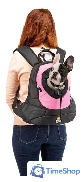 Рюкзак-переноска Ferplast Kangoo L 85748316 (черный/розовый) - Изображение №3 — Интернет-магазин Time-Shop
