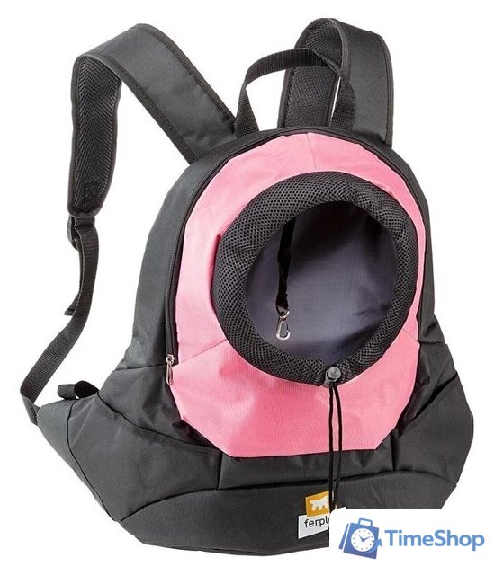 Рюкзак-переноска Ferplast Kangoo L 85748316 (черный/розовый) - Изображение №1 — Интернет-магазин Time-Shop