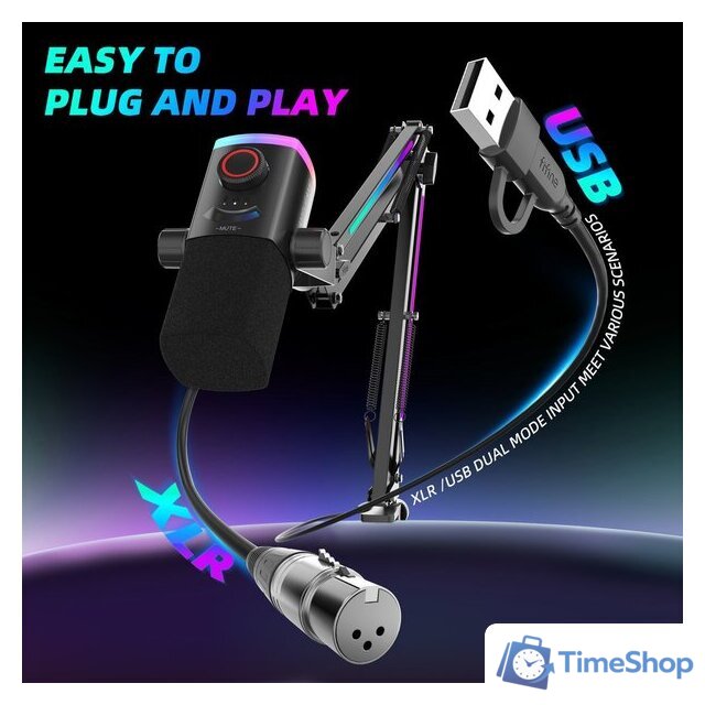 Проводной микрофон FIFINE AM8PROT (черный) - Изображение №10 — Интернет-магазин Time-Shop