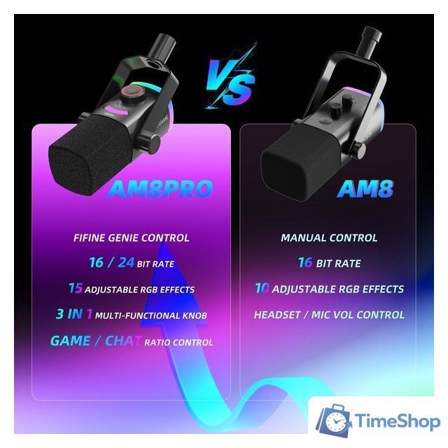 Проводной микрофон FIFINE AM8PROT (черный) - Изображение №11 — Интернет-магазин Time-Shop