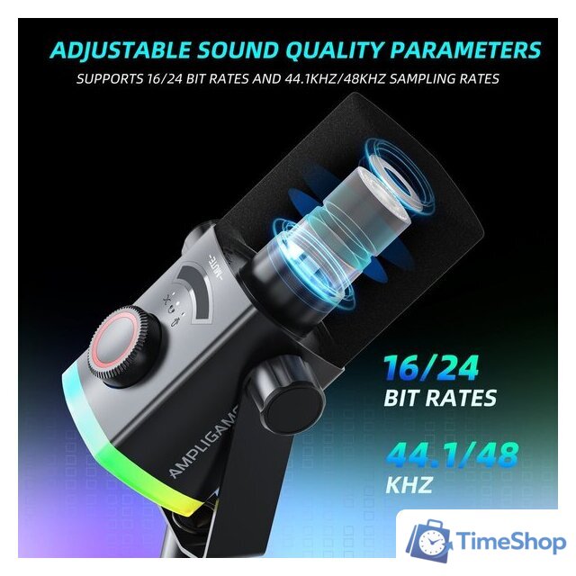 Проводной микрофон FIFINE AM8PROT (черный) - Изображение №5 — Интернет-магазин Time-Shop